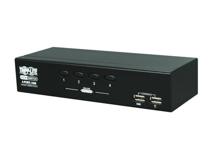 Tripp Lite 4-Port Desktop KVM Switch, USB, VGA HD15 (B006-VU4-R)