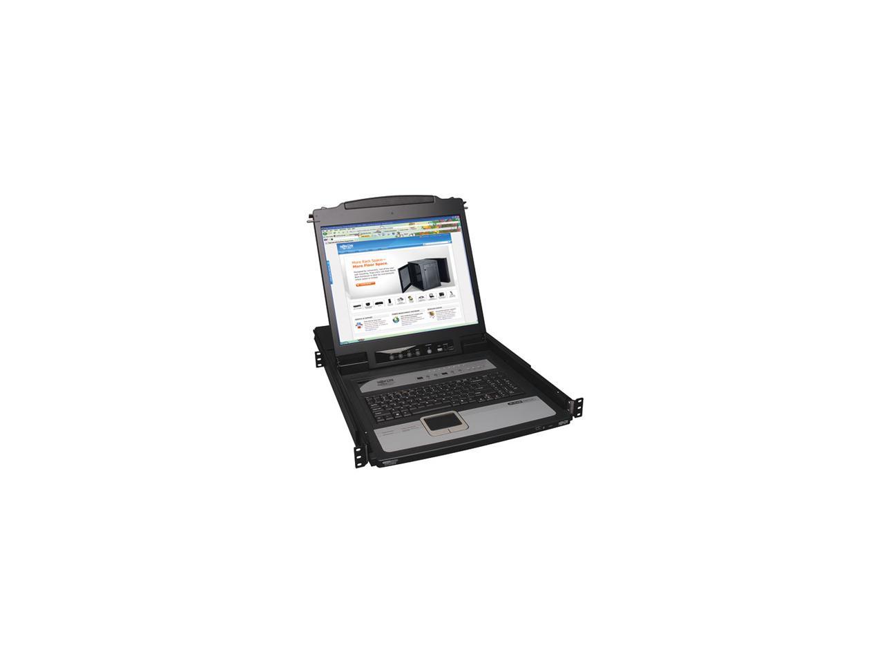 TRIPP LITE B020-U08-19-IP 8-Port Rack Console KVM Switch w/ 19" LCD Built-in IP
