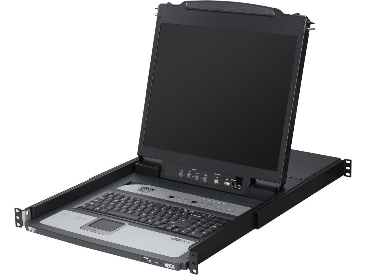 Tripp Lite 8-Port 1U Rack-Mount Console KVM Switch with 19-in. LCD + 8 PS2/USB Combo Cables (B020-U08-19-K)
