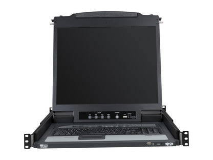 Tripp Lite 8-Port 1U Rack-Mount Console KVM Switch with 19-in. LCD + 8 PS2/USB Combo Cables (B020-U08-19-K)