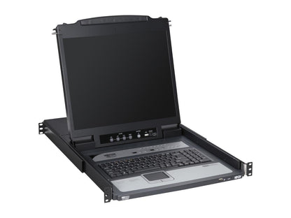 Tripp Lite 8-Port 1U Rack-Mount Console KVM Switch with 19-in. LCD + 8 PS2/USB Combo Cables (B020-U08-19-K)