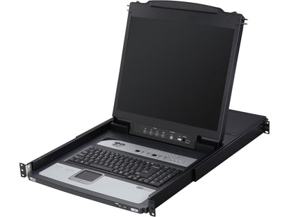 Tripp Lite 16-Port 1U Rack-Mount Console KVM Switch with 19-in. LCD + 8 PS2/USB Combo Cables (B020-U16-19-K)