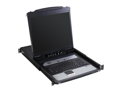 Tripp Lite 16-Port 1U Rack-Mount Console KVM Switch with 19-in. LCD + 8 PS2/USB Combo Cables (B020-U16-19-K)
