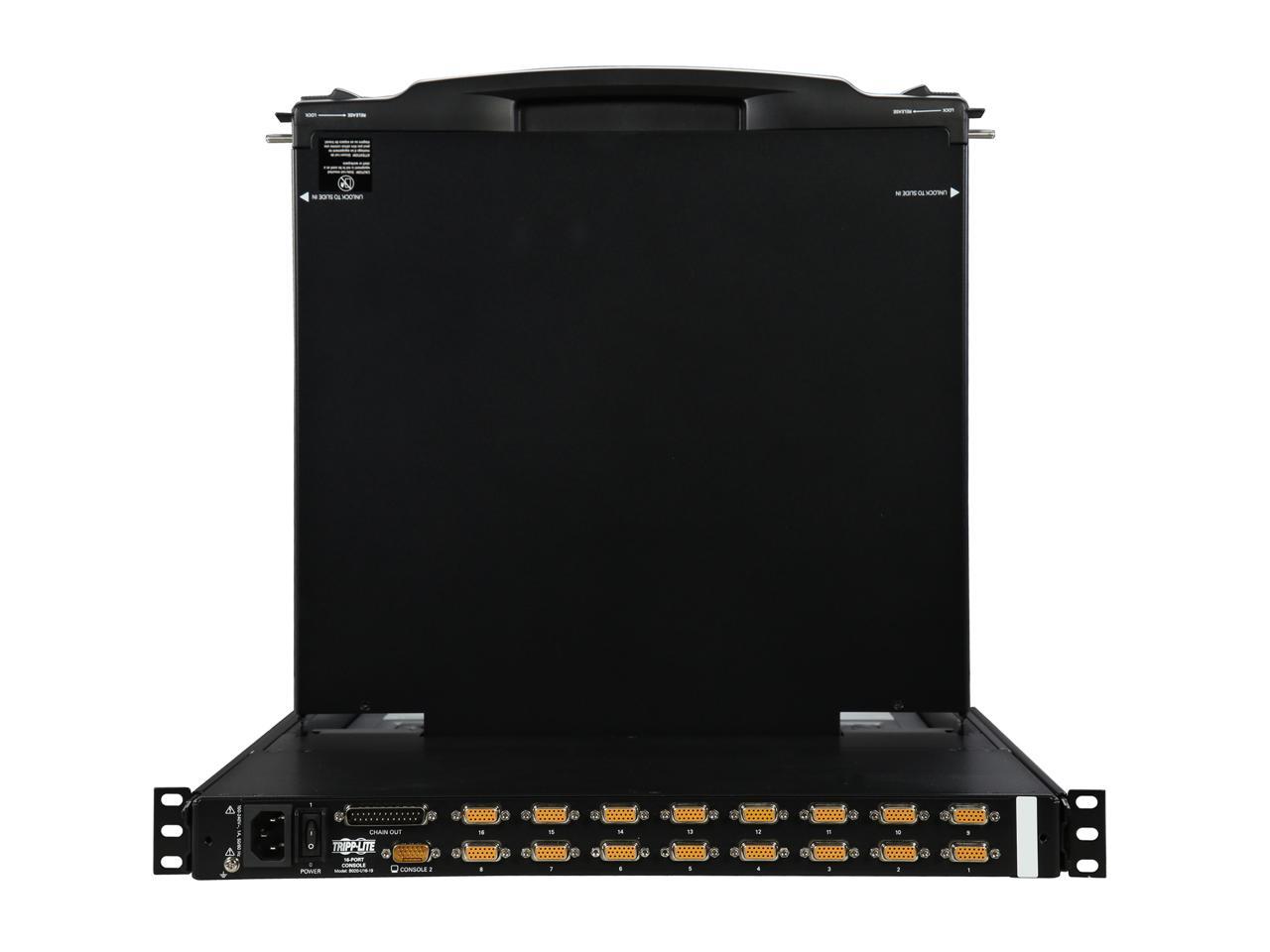 Tripp Lite 16-Port 1U Rack-Mount Console KVM Switch with 19-in. LCD + 8 PS2/USB Combo Cables (B020-U16-19-K)