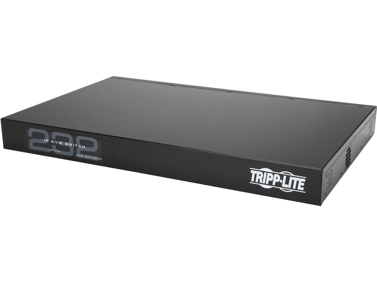 Tripp Lite 32-Port Cat5 1U Rack-Mount KVM Switch with IP Remote Access, 2+1 User, VGA, USB (B072-032-IP2)