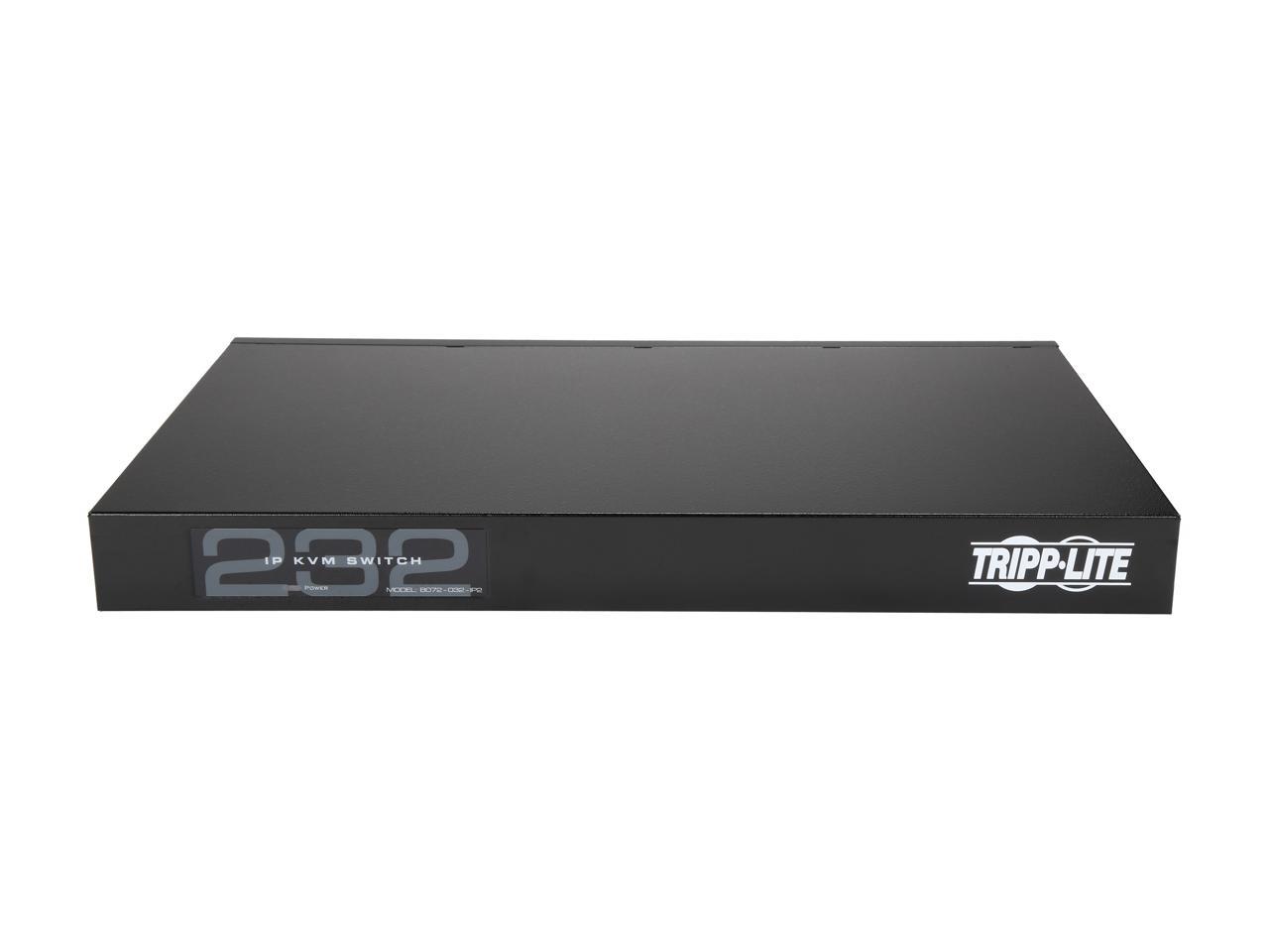 Tripp Lite 32-Port Cat5 1U Rack-Mount KVM Switch with IP Remote Access, 2+1 User, VGA, USB (B072-032-IP2)