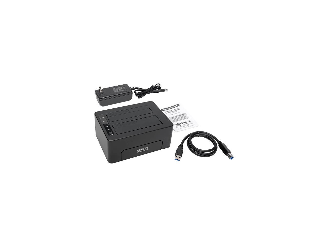 Tripp Lite USB 3.0 SuperSpeed to Dual SATA External Hard Drive Docking Station with Cloning for 2.5in/3.5in HDD (U339-002)