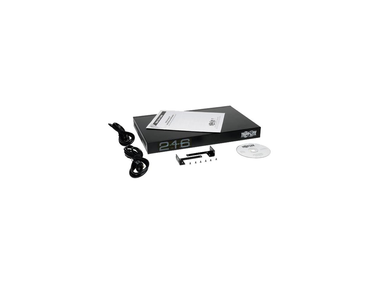 Tripp Lite 16-Port Cat5 1U Rack-Mount KVM Switch with IP Remote Access, 2+1 User, VGA, USB (B072-016-IP2)