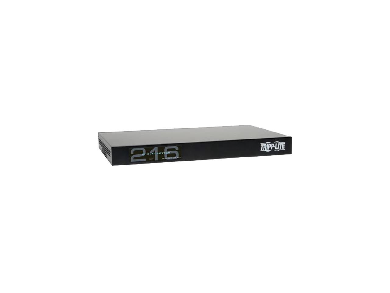 Tripp Lite 16-Port Cat5 1U Rack-Mount KVM Switch with IP Remote Access, 2+1 User, VGA, USB (B072-016-IP2)