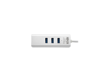 Tripp Lite USB 3.0 SuperSpeed to Gigabit Ethernet (GbE) NIC Network Adapter with 3 Port USB 3.0 Hub, USB Type-A (U336-U03-GB)