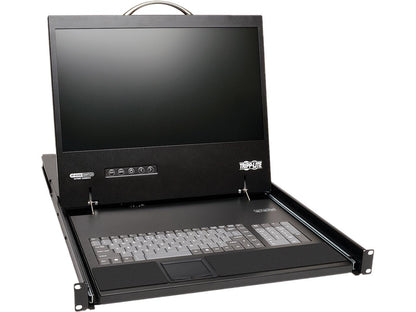 Tripp Lite 8-Port Cat5 1U Rack-Mount 1+1 User Console KVM Switch with 19-in. LCD and IP Remote Access, TAA (B070-008-19-IP)