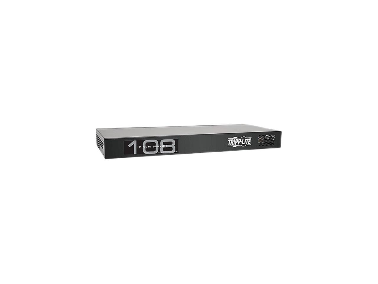 Tripp Lite 8-Port Cat5 1U Rack-Mount KVM Switch with IP Remote Access, 1+1 User, VGA, USB (B072-008-1-IP)