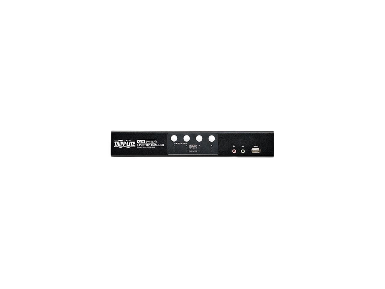 Tripp Lite 4-Port DVI Dual-Link / USB KVM Switch w/ Audio and Cables