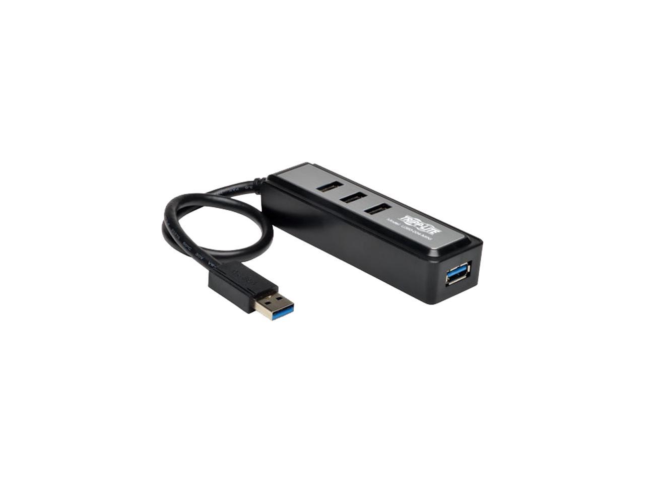 Tripp Lite U360-004-MINI Portable 4-Port USB 3.0 Superspeed Mini Hub w/ Built In Cable