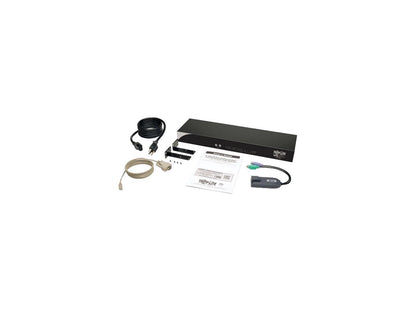 TRIPP LITE B072-016-1A NetCommander 16-Port Cat5 KVM Switch 1U Rack-Mount with PS2 to USB Input Adapter