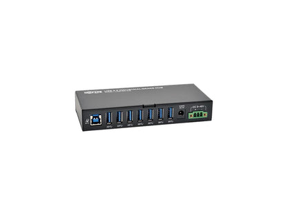 TRIPP.LITE U360-007-IND 7-Port Industrial USB 3.0 SuperSpeed Hub 20KV ESD Immunity Metal