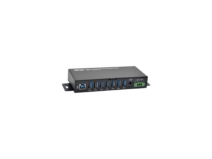 TRIPP.LITE U360-007-IND 7-Port Industrial USB 3.0 SuperSpeed Hub 20KV ESD Immunity Metal
