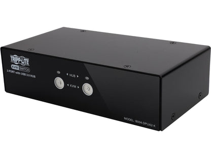 Tripp Lite 2-Port DisplayPort KVM Switch with Audio, Cables & USB 3.0 Hub (B004-DPUA2-K)