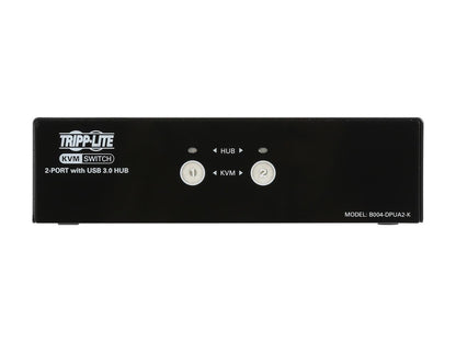 Tripp Lite 2-Port DisplayPort KVM Switch with Audio, Cables & USB 3.0 Hub (B004-DPUA2-K)