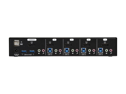 TRIPP LITE B004-DPUA4-K 4-Port DisplayPort KVM Switch w/Audio, Cables and USB 3.0 SuperSpeed Hub