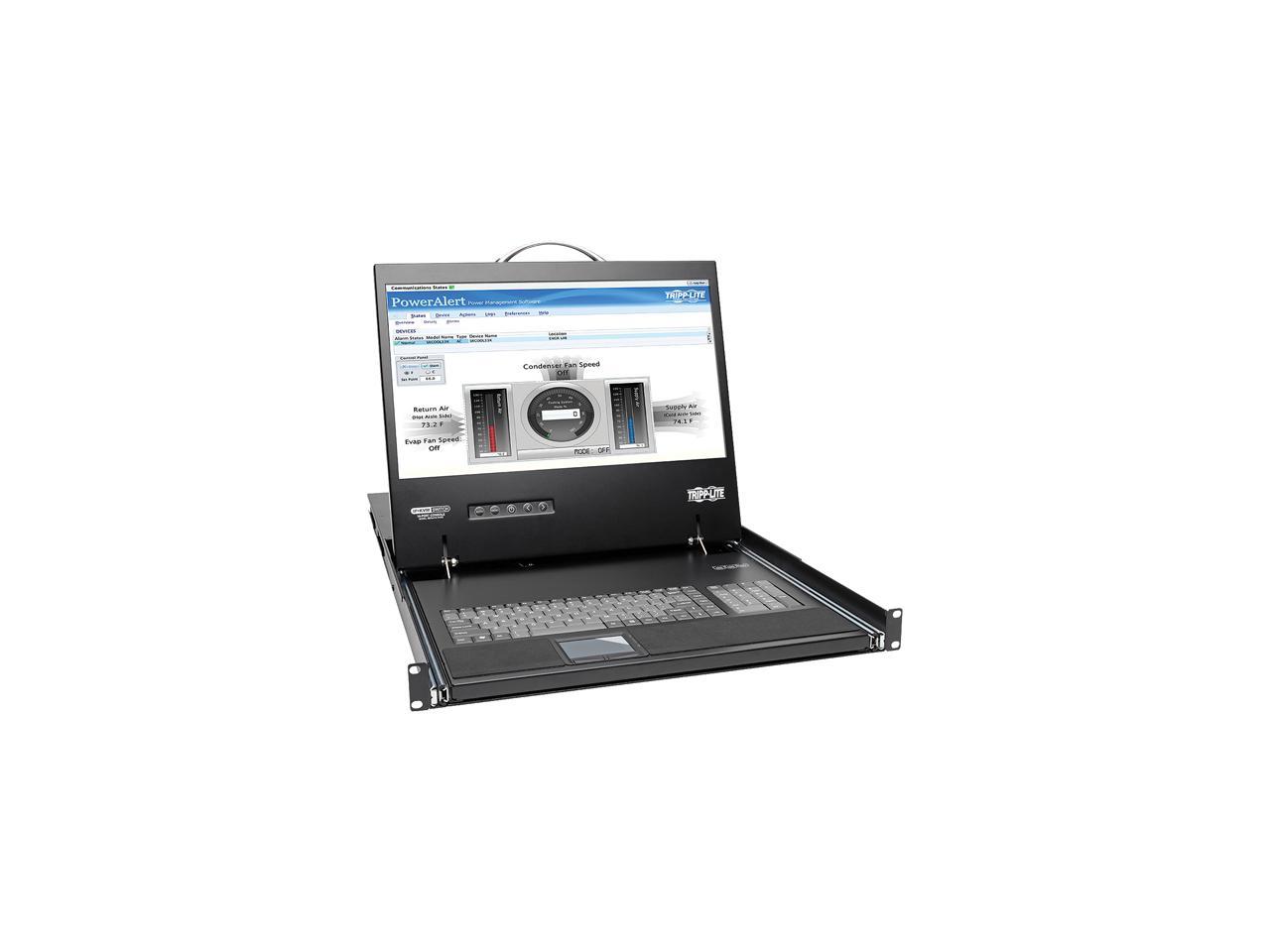 Tripp Lite 16-Port 1U Rack Console IP KVM Switch 2+1 Users w/ 19in. Screen (B070-016-19-IP2)