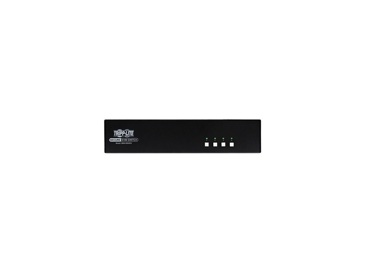 Tripp Lite 4 Port Secure KVM Switch, HDMI to DisplayPort, Dual Monitor, K, NIAP PP3.0 Certified, Audio, Common Access Card, TAA-Compliant (B002-HD2AC4)
