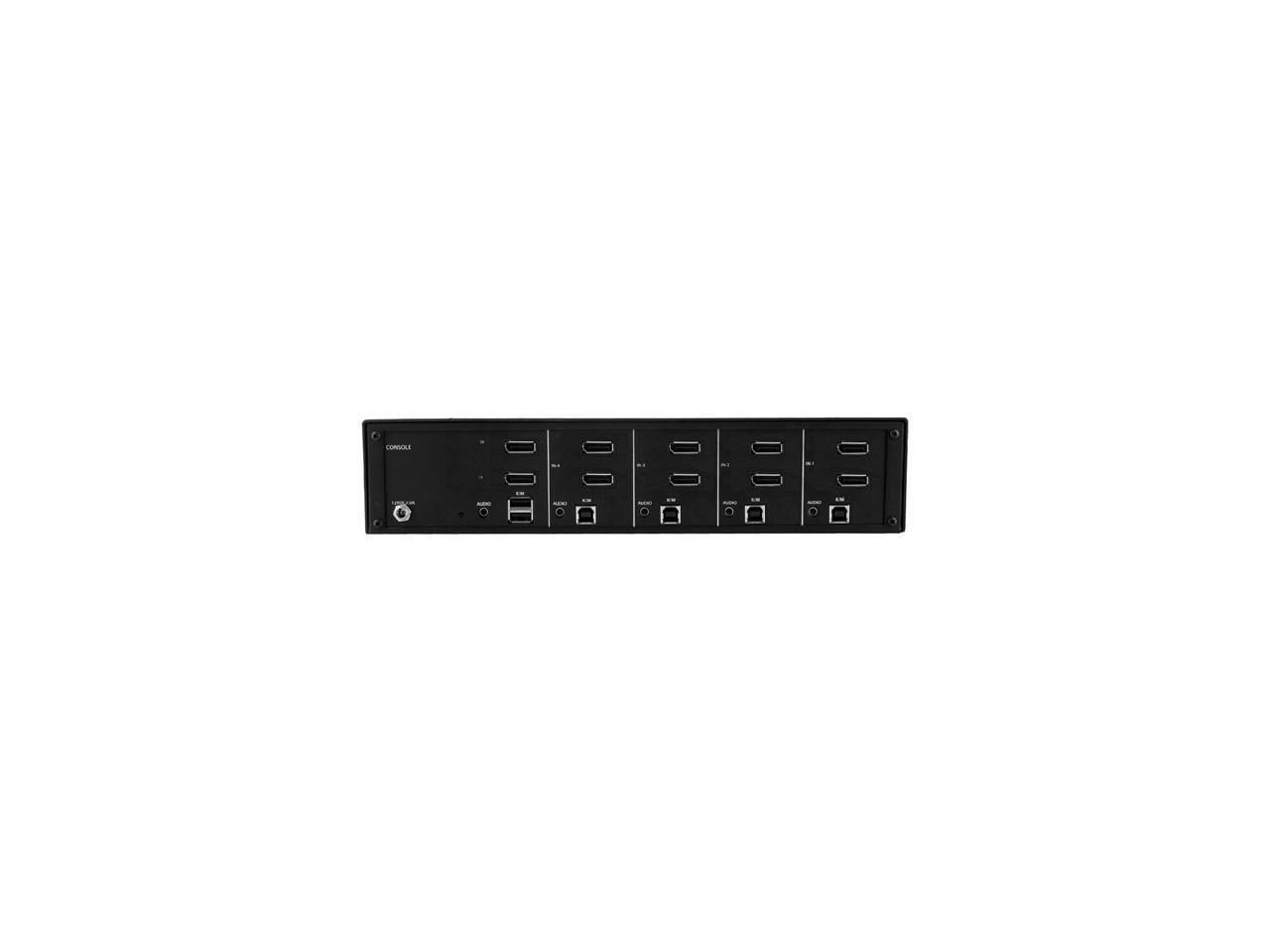 Tripp Lite Secure 4 Port KVM Switch, DisplayPort to DisplayPort, Dual Monitor, 4K, NIAP PP3.0 Certified, Audio, TAA-Compliant (B002-DP2A4)