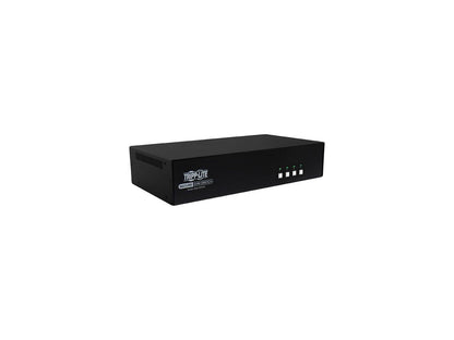 Tripp Lite Secure 4 Port KVM Switch, DisplayPort to DisplayPort, Dual Monitor, 4K, NIAP PP3.0 Certified, Audio, TAA-Compliant (B002-DP2A4)