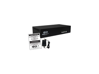 Tripp Lite 4 Port Secure KVM Switch, DVI to DVI, Dual Monitor, NIAP PP3.0 Certified, Audio, Common Access Card, TAA-Compliant (B002-DV2AC4)