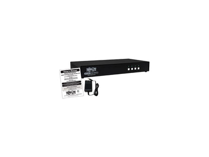 Tripp Lite 4 Port Secure KVM Switch, HDMI to DisplayPort, Single Monitor, 4K, NIAP PP3.0 Certified, Audio, Common Access Card, TAA-Compliant (B002-HD1AC4)