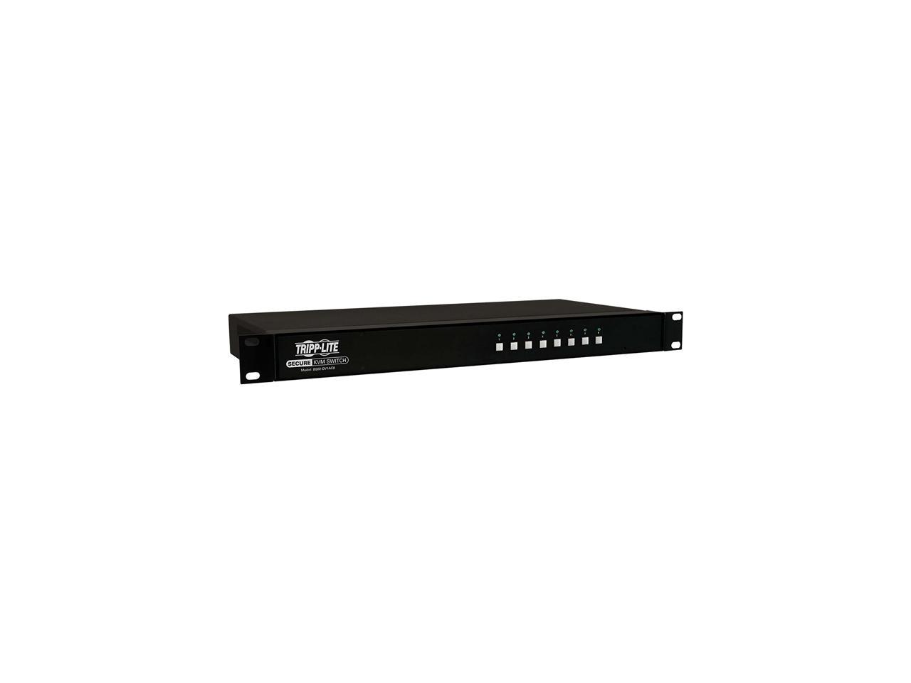 Tripp Lite 8 Port Secure KVM Switch, DVI to DVI, Single Monitor, NIAP PP3.0 Certified, Audio, Common Access Card, TAA-Compliant (B002-DV1AC8)