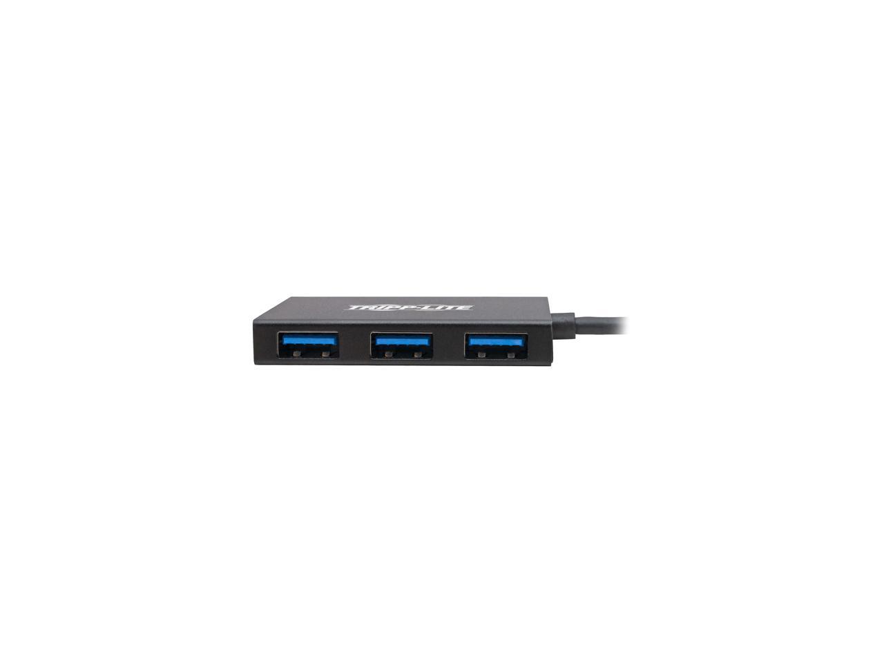 Tripp Lite USB 3.0 SuperSpeed Slim Hub, 5 Gbps - 4 USB-A Ports, Portable, Aluminum