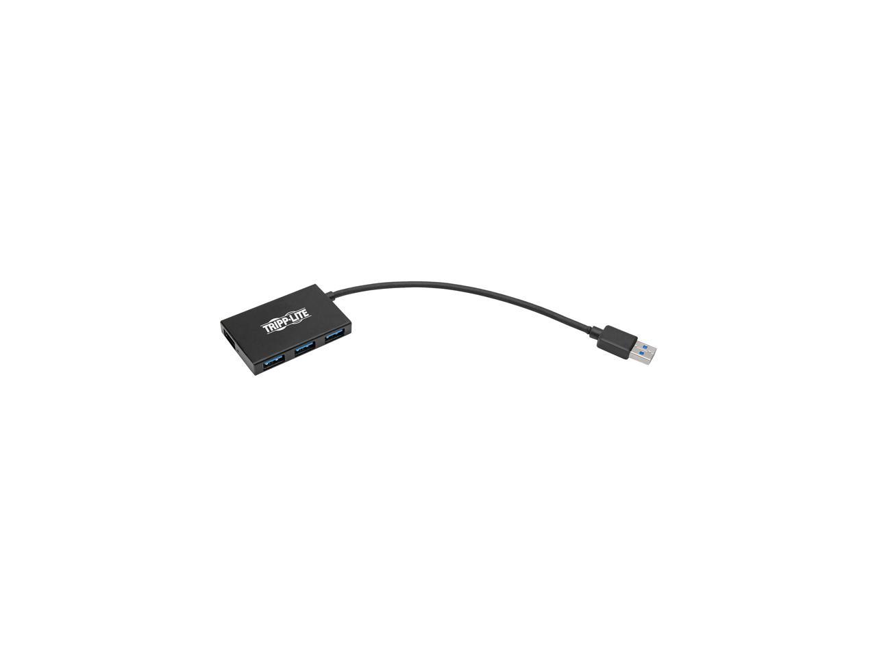 Tripp Lite USB 3.0 SuperSpeed Slim Hub, 5 Gbps - 4 USB-A Ports, Portable, Aluminum