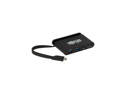 Tripp Lite U460-T04-2A2C-1 USB 3.1 Gen 1 USB-C Hub, 5 Gbps - 2 USB-C & 2 USB-A, Thunderbolt 3 Compatible, Portable, Black