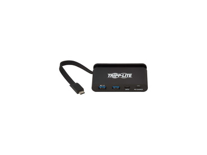 Tripp Lite U460-T04-2A2C-1 USB 3.1 Gen 1 USB-C Hub, 5 Gbps - 2 USB-C & 2 USB-A, Thunderbolt 3 Compatible, Portable, Black