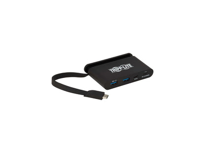 Tripp Lite U460-T04-2A2C-2 USB 3.1 Gen 2 USB-C Portable Hub with 2 USB-C Ports and 2 USB-A Ports, Thunderbolt 3 Compatible, Black