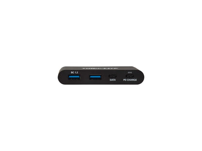 Tripp Lite U460-T04-2A2C-2 USB 3.1 Gen 2 USB-C Portable Hub with 2 USB-C Ports and 2 USB-A Ports, Thunderbolt 3 Compatible, Black