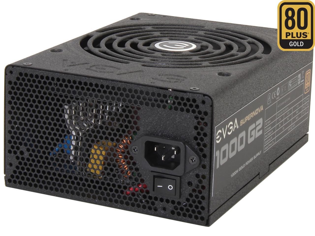 EVGA SuperNOVA 1000 G2 120-G2-1000-XR 80+ GOLD 1000W Fully Modular Includes FREE Power On Self Tester Power Supply