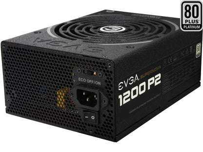 EVGA SuperNOVA 1200 P2 220-P2-1200-X1 80+ PLATINUM 1200W Fully Modular EVGA ECO Mode Includes FREE Power On Self Tester Power Supply