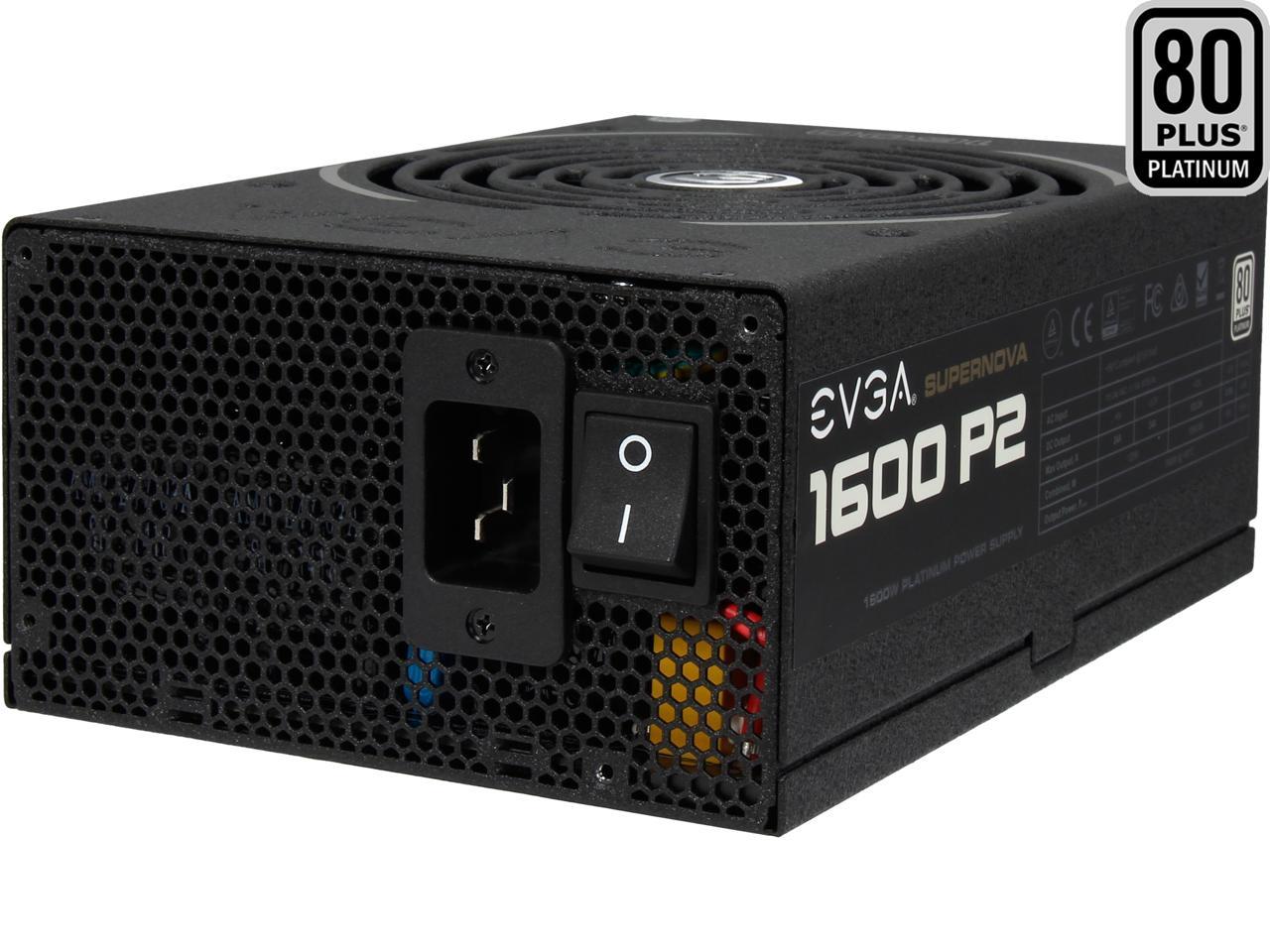 EVGA SuperNOVA 1600 P2 220-P2-1600-X1 80+ PLATINUM 1600W Fully Modular EVGA ECO Mode Includes FREE Power On Self Tester Power Supply