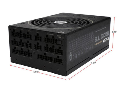 EVGA SuperNOVA 1600 T2 220-T2-1600-X1 80+ TITANIUM 1600W Fully Modular EVGA ECO Mode Includes FREE Power On Self Tester Power Supply