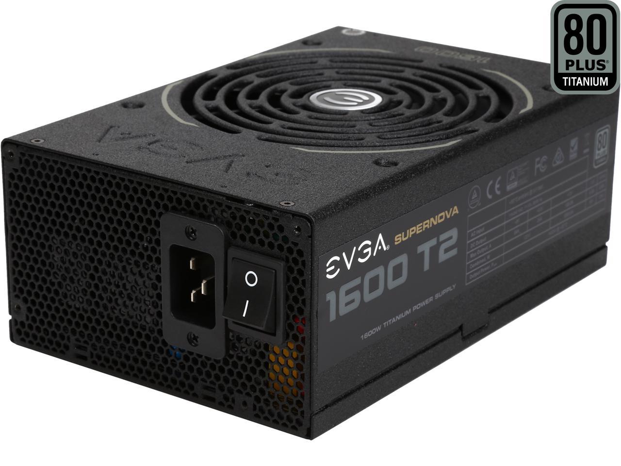 EVGA SuperNOVA 1600 T2 220-T2-1600-X1 80+ TITANIUM 1600W Fully Modular EVGA ECO Mode Includes FREE Power On Self Tester Power Supply
