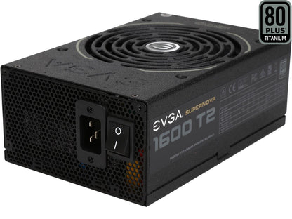 EVGA SuperNOVA 1600 T2 220-T2-1600-X1 80+ TITANIUM 1600W Fully Modular EVGA ECO Mode Includes FREE Power On Self Tester Power Supply