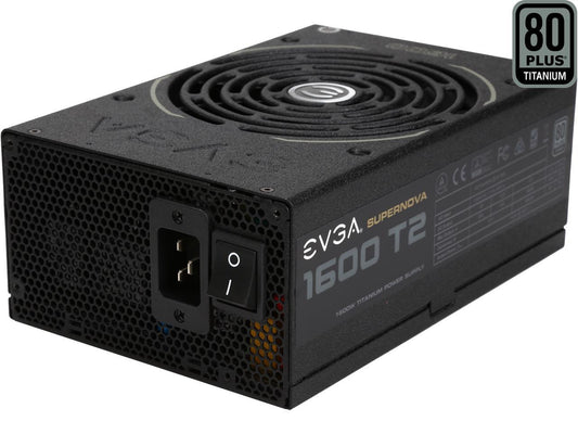 EVGA SuperNOVA 1600 T2 220-T2-1600-X1 80+ TITANIUM 1600W Fully Modular EVGA ECO Mode Includes FREE Power On Self Tester Power Supply