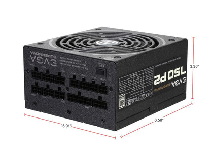 EVGA SuperNOVA 750 P2 220-P2-0750-X1 80+ PLATINUM 750W Fully Modular EVGA ECO Mode Includes FREE Power On Self Tester Power Supply