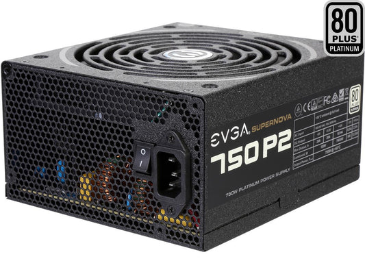 EVGA SuperNOVA 750 P2 220-P2-0750-X1 80+ PLATINUM 750W Fully Modular EVGA ECO Mode Includes FREE Power On Self Tester Power Supply