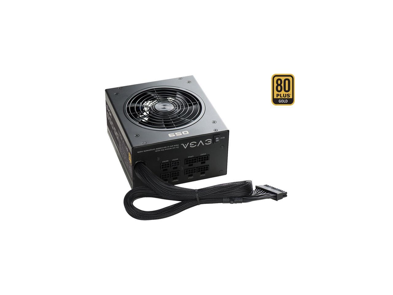 EVGA 650 GQ 210-GQ-0650-V1 80+ GOLD 650W Modular EVGA ECO Mode Power Supply