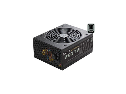EVGA SuperNOVA 850 T2 220-T2-0850-X1 80+ TITANIUM 850W Fully Modular EVGA ECO Mode Includes FREE Power On Self Tester Power Supply