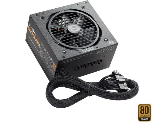 EVGA 110-BQ-0500-K1 500 BQ 80 Plus Bronze Semi Modular 500W Power Supply