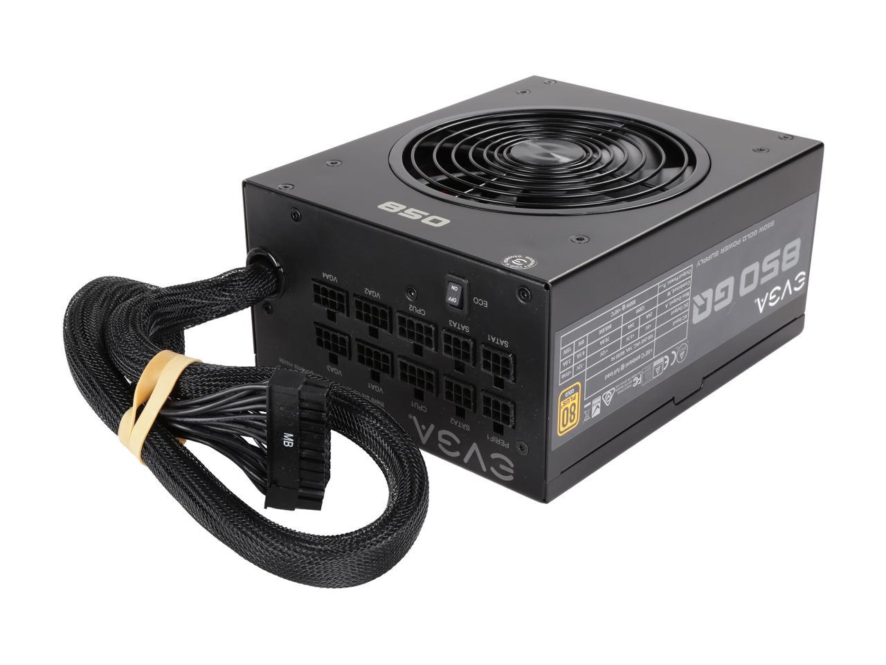 EVGA 210-GQ-0850-RX 850W ATX12V / EPS12V SLI Ready CrossFire Ready 80 PLUS GOLD Certified Full Modular Active PFC Power Supply